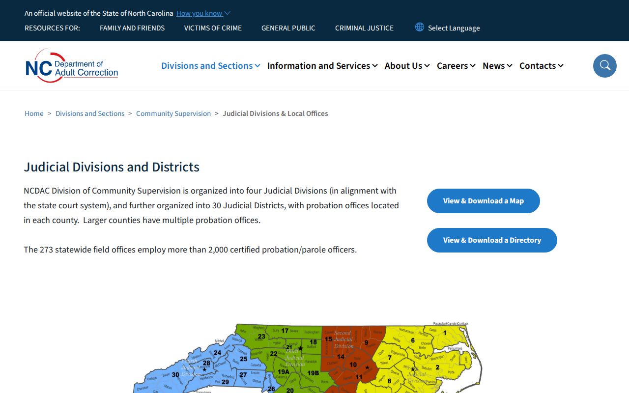 Warren County post-release supervision district and local office listing