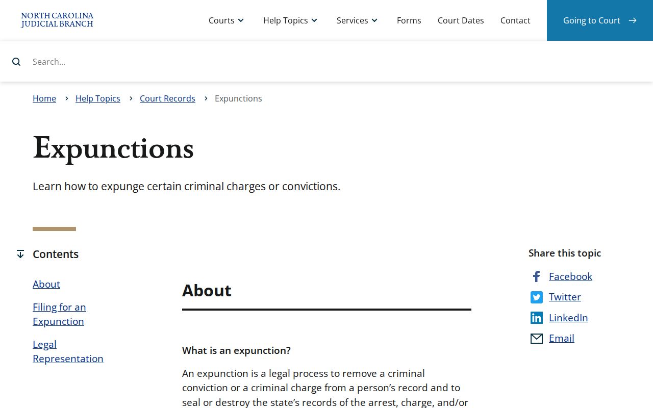 North Carolina expunction guidance affecting Warren County released inmate mugshots