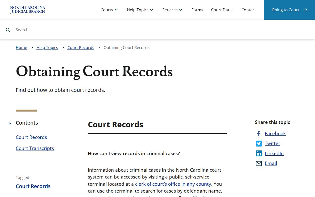 North Carolina court record paths for Warren County 72-hour release verification