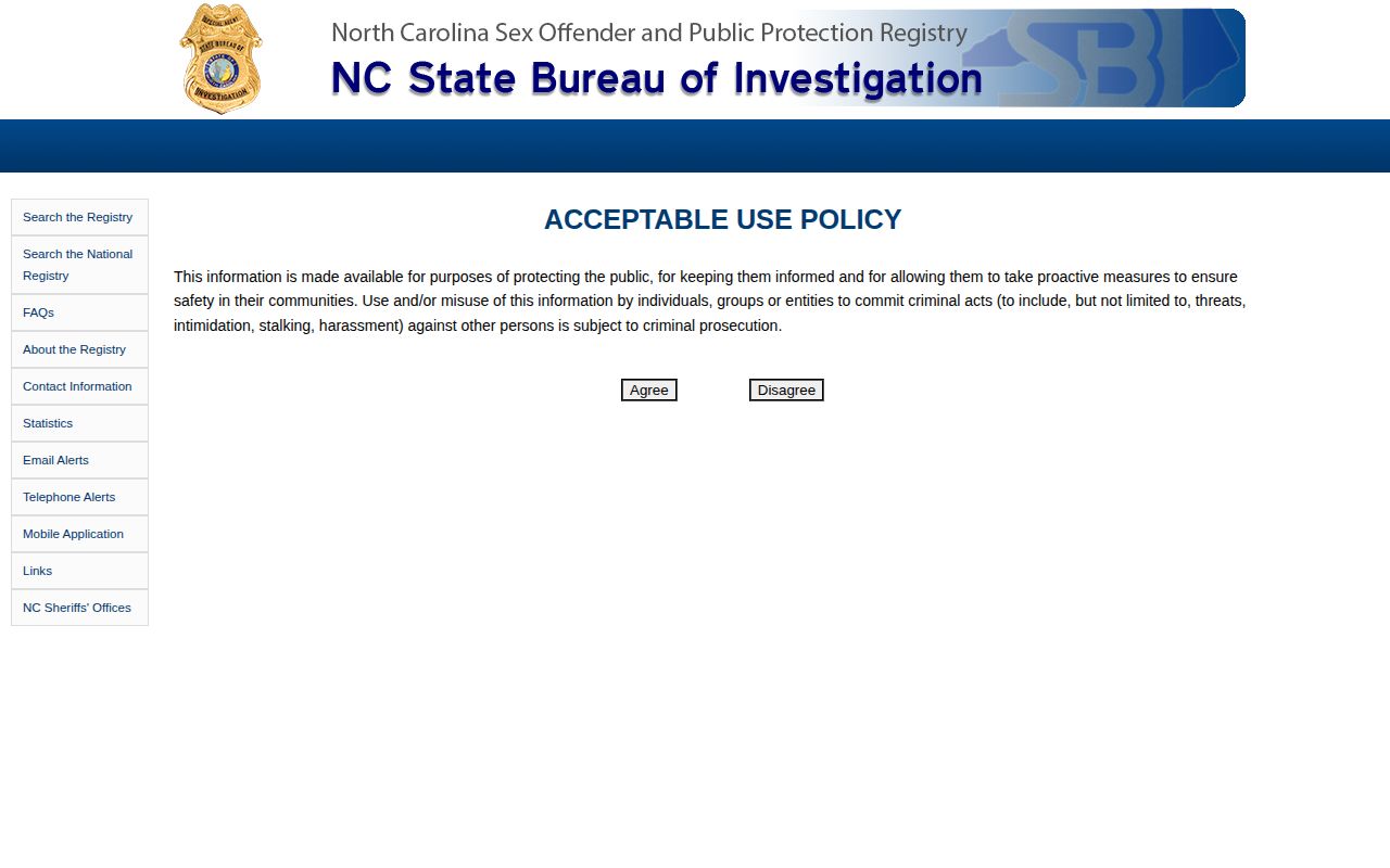 Warren County post-release registry search separate from VINE inmate check